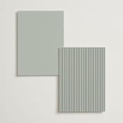 "Gilded Script" - Foil-Pressed Menus in Sage by Angela Thompson - Back of Card Options