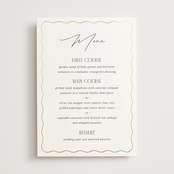 "Inventive" - Foil-Pressed Menus in Pepper by Olivia Raufman - Front