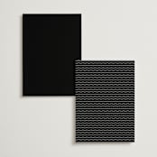 "Inventive" - Foil-Pressed Menus in Pepper by Olivia Raufman - Back of Card Options