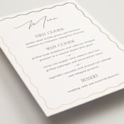 "Inventive" - Foil-Pressed Menus in Pepper by Olivia Raufman - Detail