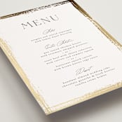 "Brushed Edge" - Foil-Pressed Menus in Silk by Kelly Schmidt - Detail