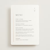 "Understated Elegance" - Foil-Pressed Menus in Cotton by Stacey Meacham - Front