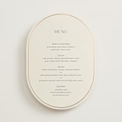 "Walnut" - Foil-Pressed Menus in Linen by Blustery August - Front