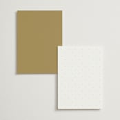 "Scripted Striped" - Foil-Pressed Menus in Silk by Carolyn MacLaren - Back of Card Options