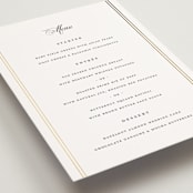 "Scripted Striped" - Foil-Pressed Menus in Silk by Carolyn MacLaren - Detail
