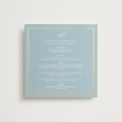 "Polished" - Foil-Pressed Menus in Powder Blue by Jennifer Postorino - Front