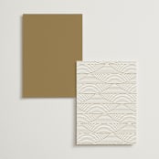 "Moderne" - Foil-Pressed Menus in Alabaster by Pixel and Hank - Back of Card Options