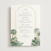 "The Greenhouse" - Foil-Pressed Menus in Seagreen by Elly - Front
