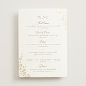 "floral crest" - Foil-Pressed Menus in Champagne by Cass Loh - Front