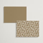 "Baroque" - Foil-Pressed Menus in Cream by Jen Owens - Back of Card Options