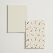 "Queen Anne's Lace" - Foil-Pressed Menus in Creme Brulee by Jennifer Wick - Back of Card Options