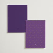 "Whole New World from Disney's Aladdin" - Foil-Pressed Menus in Aubergine by Creo Study - Back of Card Options