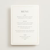 "Entwine" - Foil-Pressed Menus in Pearl by Jennifer Postorino - Front
