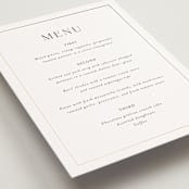 "Entwine" - Foil-Pressed Menus in Pearl by Jennifer Postorino - Detail