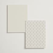 "Floral Type Arch" - Foil-Pressed Menus in Linen by Baumbirdy - Back of Card Options