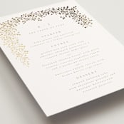 "Villa" - Foil-Pressed Menus in Leaf by Kristie Kern - Detail
