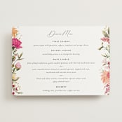 "Lush" - Foil-Pressed Menus in Magenta by Susan Moyal - Front