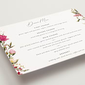 "Lush" - Foil-Pressed Menus in Magenta by Susan Moyal - Detail