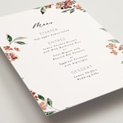 "Sweeping Vine" - Foil-Pressed Menus in Dusty Rose by Itsy Belle Studio - Detail