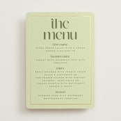 "News!" - Foil-Pressed Menus in Kiwi by Claudia Orengo - Front