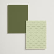 "News!" - Foil-Pressed Menus in Kiwi by Claudia Orengo - Back of Card Options