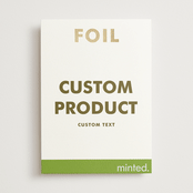 "Portrait" - Foil-Pressed Menus in Golden by Minted - Front