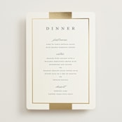 "Refined style" - Foil-Pressed Menus in Slate by Stacey Meacham - Front