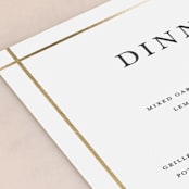 "Formal Affair" - Foil-Pressed Menus in Cloud by Stacey Meacham - Detail