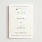 "Bianca" - Foil-Pressed Menus in Sugar by Jessica Williams - Front