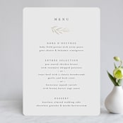 "Chic Wreath" - Foil-Pressed Menus in Classic by Kelly Schmidt - Front