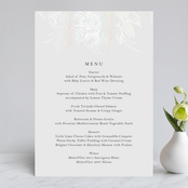 "Sketched Bouquet" - Gloss-Press® Menus in Ivory by Phrosné Barwood - Front