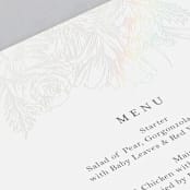 "Sketched Bouquet" - Gloss-Press® Menus in Ivory by Phrosné Barwood - Detail