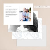 "Beloved" - Gloss-Press® Menus in Graphite by Design Lotus - Back of Card Options