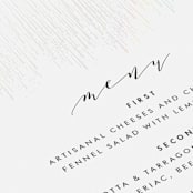 "Sparkle + Shine" - Gloss-Press® Menus in Snow by Kristie Kern - Detail