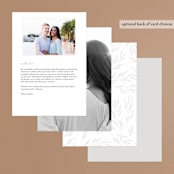 "Gilded Leaves" - Gloss-Press® Menus in Classic White by Kelly Schmidt - Back of Card Options