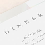 "Refined style" - Gloss-Press® Menus in Pearl by Stacey Meacham - Detail