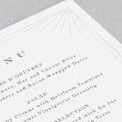 "Art Deco Border" - Gloss-Press® Menus in Crystal by Hooray Creative - Detail