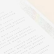 "the mill park" - Gloss-Press® Menus in Opal by Phrosné Barwood - Detail