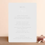 "Chic Wreath" - Gloss-Press® Menus in Cloud by Kelly Schmidt - Front