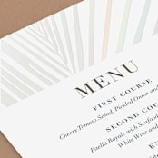 "Pristine" - Gloss-Press® Menus in Pearl by Robin Ott - Detail