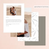 "Clarity" - Gloss-Press® Menus in Cloud by Ana Sharpe - Back of Card Options