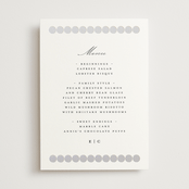"Pearls" - Gloss-Press® Menus in Silk by mo kelley - Front