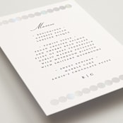"Pearls" - Gloss-Press® Menus in Silk by mo kelley - Detail