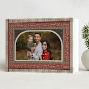 "Panel from a Tent Lining" - Minted x The Met Holiday Cards in Rust by Kate Ahn - Folded Card