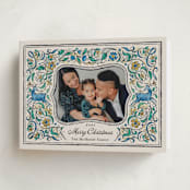"Leaping Stag" - Minted x The Met Holiday Cards in Cobalt by Paper Sun Studio - Folded Card