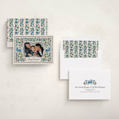 "Leaping Stag" - Minted x The Met Holiday Cards in Cobalt by Paper Sun Studio - Assembled