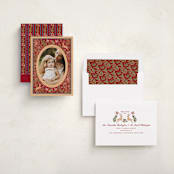 "Holiday Flora and Fauna" - Minted x The Met Holiday Cards in Mulled Wine by Creo Study - Assembled