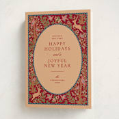 "Holiday Flora and Fauna" - Minted x The Met Holiday Cards in Mulled Wine by Creo Study - Folded Card