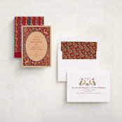 "Holiday Flora and Fauna" - Minted x The Met Holiday Cards in Mulled Wine by Creo Study - Assembled