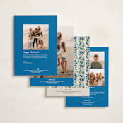 "Leaping Stag" - Minted x The Met Holiday Cards in Cobalt by Paper Sun Studio - Back of Card Options